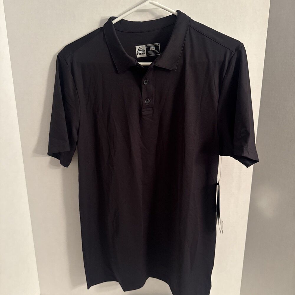 Men’s RBX Performance Black Short Sleeve Polo Shirt Size Small NWT Brand New